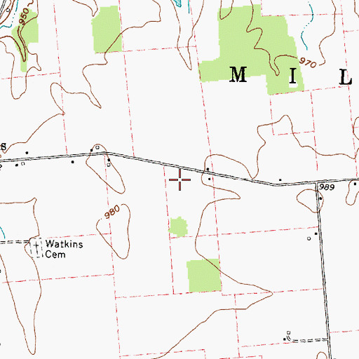 Topographic Map of Township of Millcreek, OH