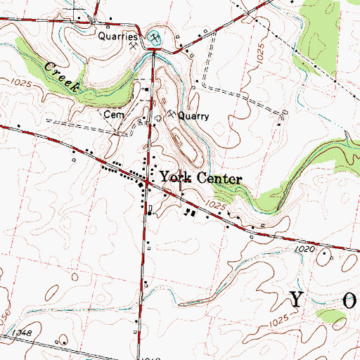 Topographic Map of Township of York, OH
