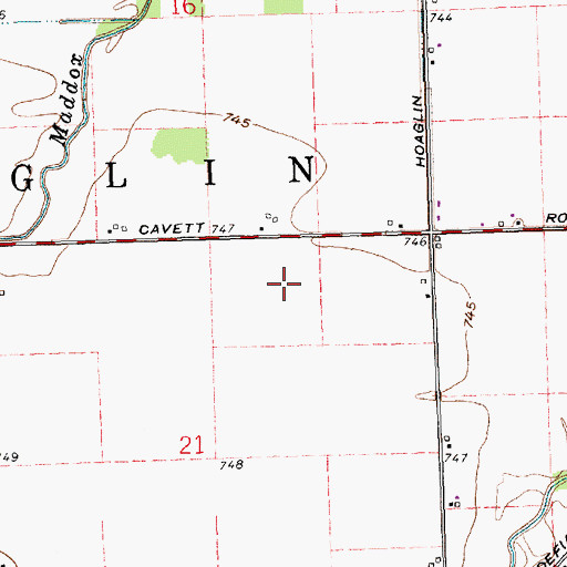Topographic Map of Township of Hoaglin, OH
