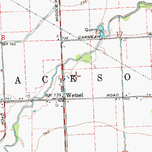 Topographic Map of Township of Jackson, OH