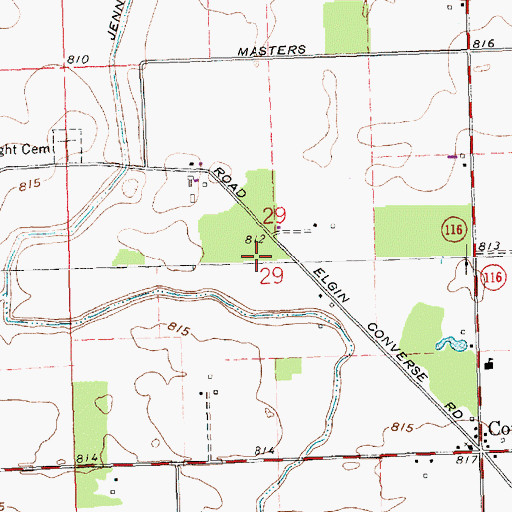 Topographic Map of Township of Jennings, OH