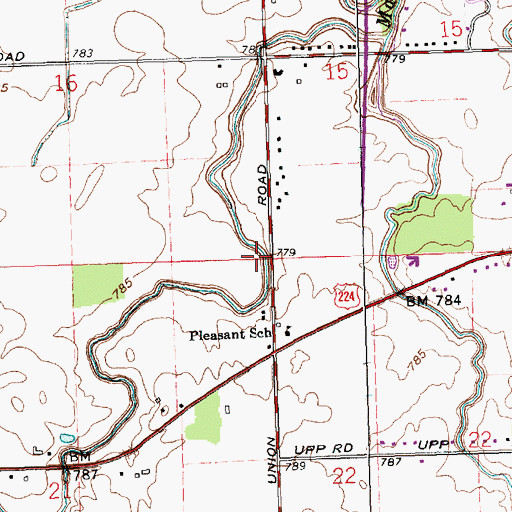 Topographic Map of Township of Pleasant, OH
