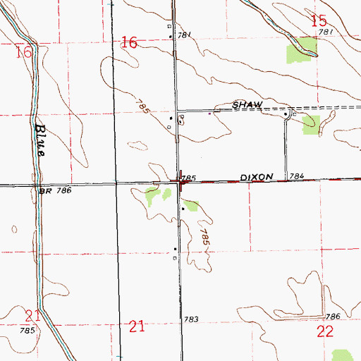 Topographic Map of Township of Tully, OH