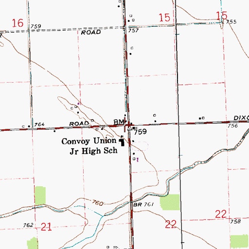 Topographic Map of Township of Union, OH