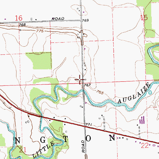 Topographic Map of Township of Washington, OH