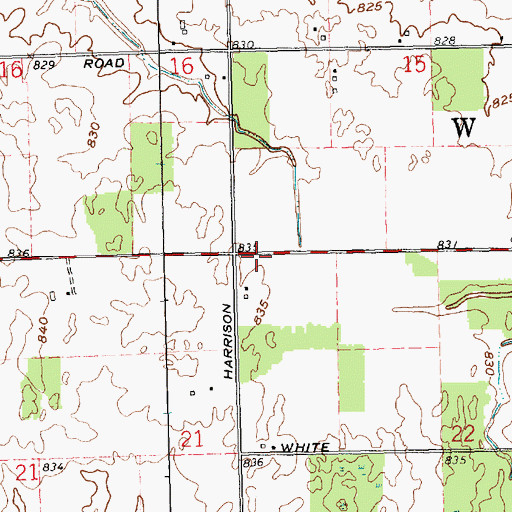 Topographic Map of Township of Willshire, OH