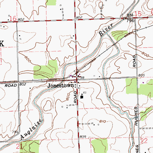 Topographic Map of Township of York, OH