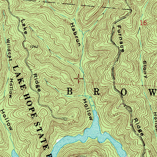 Topographic Map of Township of Brown, OH