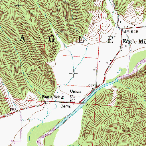 Topographic Map of Township of Eagle, OH