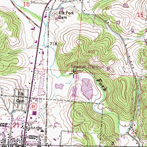 Topographic Map of Township of Elk, OH