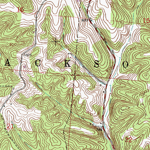 Topographic Map of Township of Jackson, OH