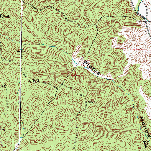 Topographic Map of Township of Vinton, OH