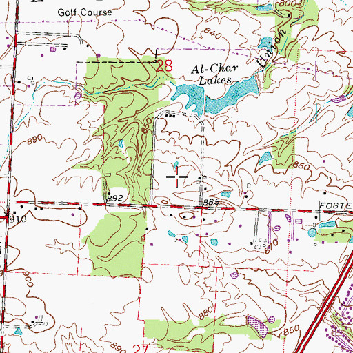 Topographic Map of Township of Deerfield, OH