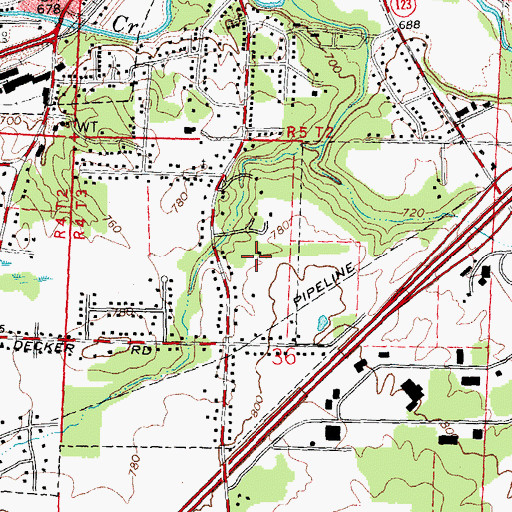 Topographic Map of Township of Franklin, OH