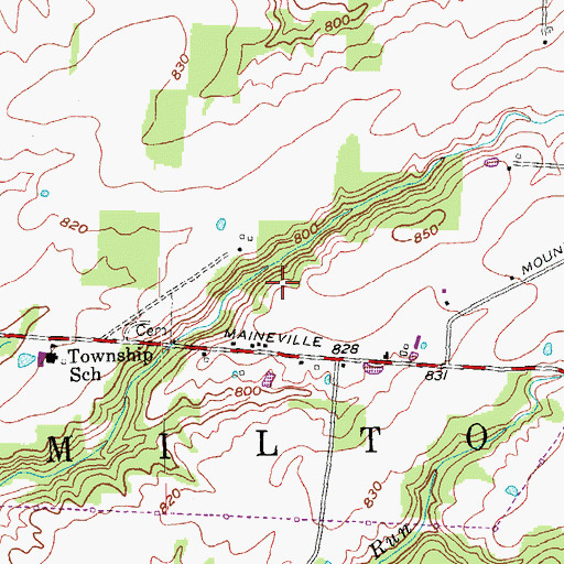 Topographic Map of Township of Hamilton, OH