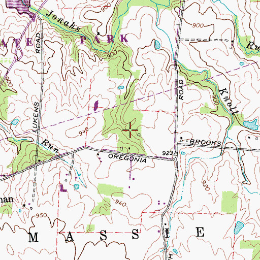 Topographic Map of Township of Massie, OH