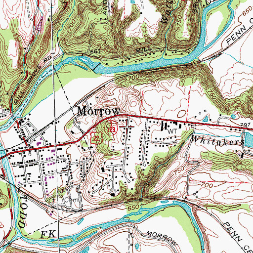 Topographic Map of Township of Salem, OH