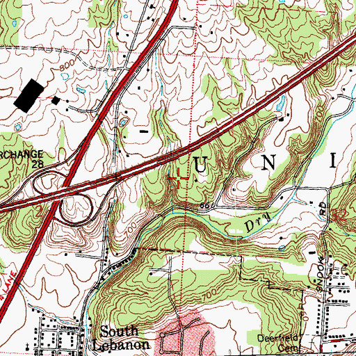 Topographic Map of Township of Union, OH