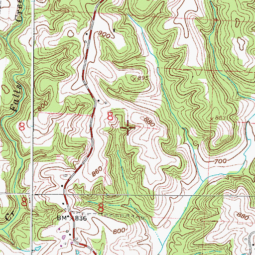 Topographic Map of Township of Fairfield, OH