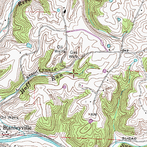 Topographic Map of Township of Fearing, OH