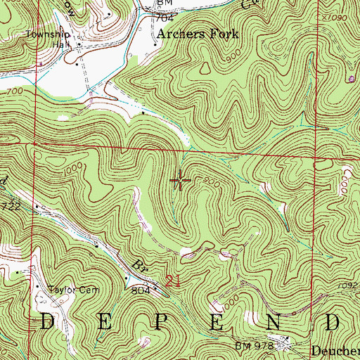 Topographic Map of Township of Independence, OH