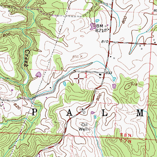 Topographic Map of Township of Palmer, OH