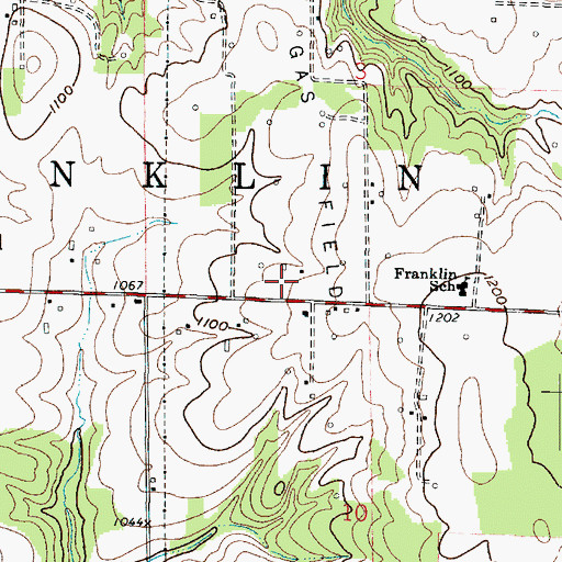 Topographic Map of Township of Franklin, OH