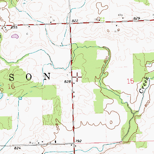 Topographic Map of Township of Jefferson, OH