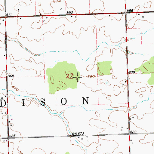 Topographic Map of Township of Madison, OH