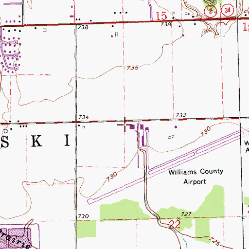 Topographic Map of Township of Pulaski, OH