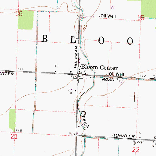 Topographic Map of Township of Bloom, OH