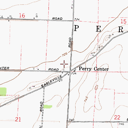 Topographic Map of Township of Perry, OH