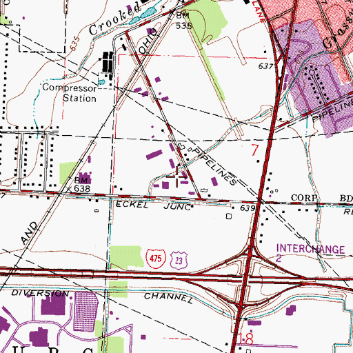 Topographic Map of City of Perrysburg, OH