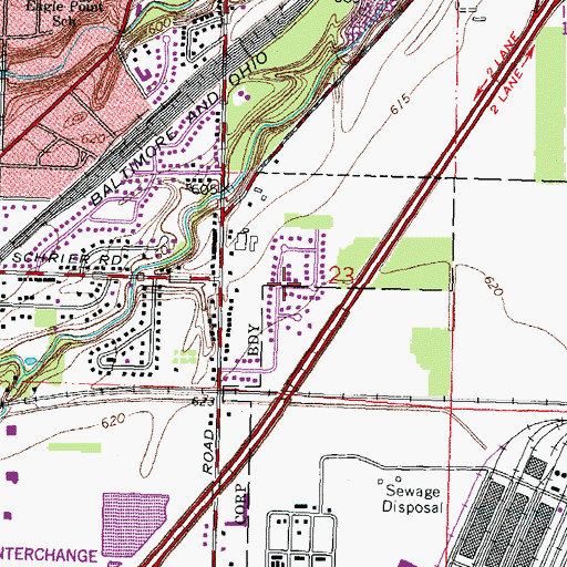 Topographic Map of City of Rossford, OH