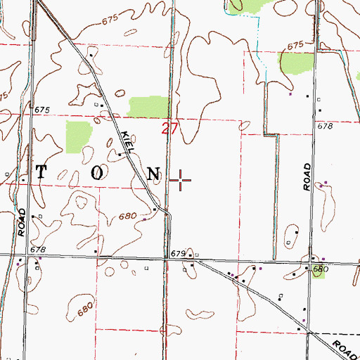 Topographic Map of Township of Weston, OH
