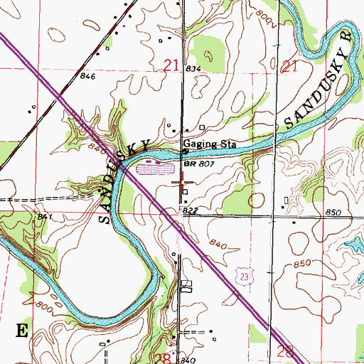 Topographic Map of Township of Crane, OH