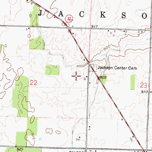 Topographic Map of Township of Jackson, OH