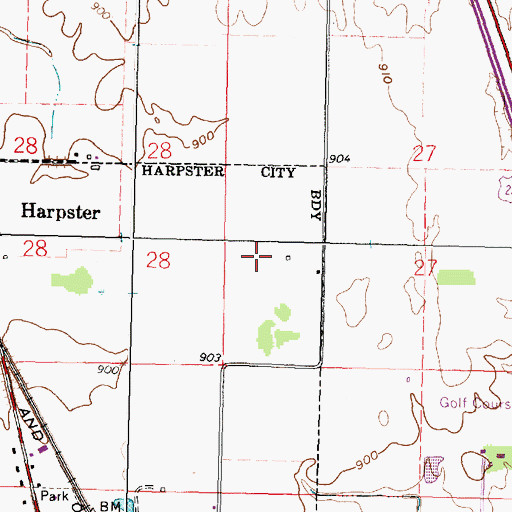 Topographic Map of Township of Pitt, OH