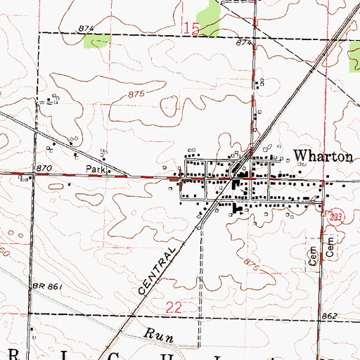 Topographic Map of Township of Richland, OH