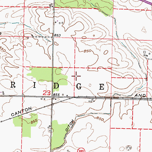 Topographic Map of Township of Ridge, OH