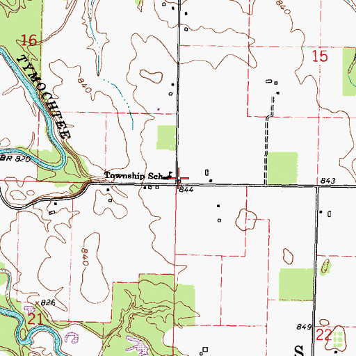 Topographic Map of Township of Salem, OH