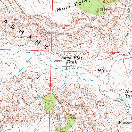 Topographic Map of Sand Flat Tank, AZ