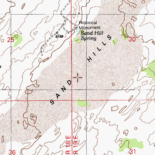 Topographic Map of Sand Hills, AZ
