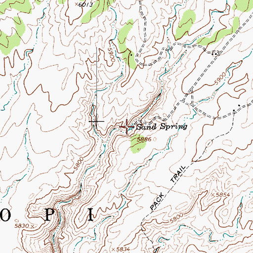 Topographic Map of Sand Spring, AZ
