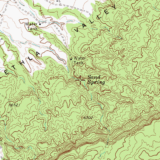 Topographic Map of Sand Spring, AZ