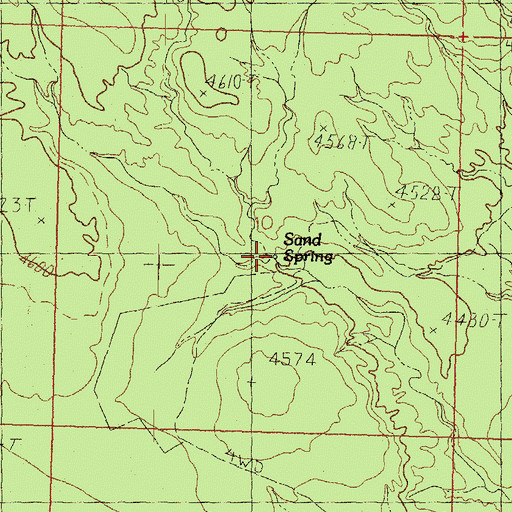 Topographic Map of Sand Spring, AZ