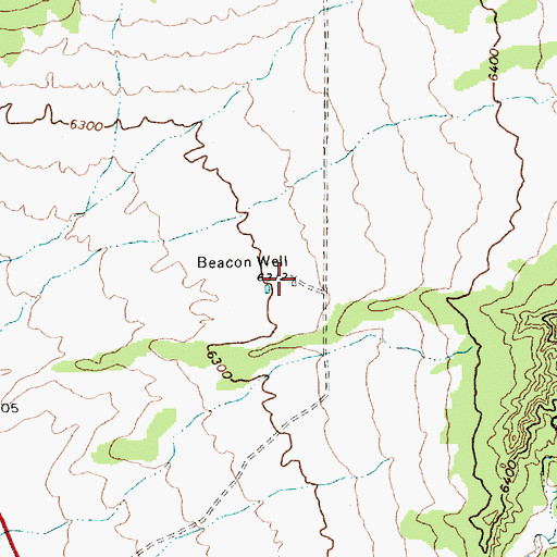 Topographic Map of Beacon Well, AZ