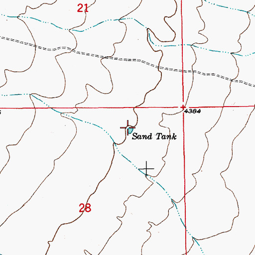 Topographic Map of Sand Tank, AZ