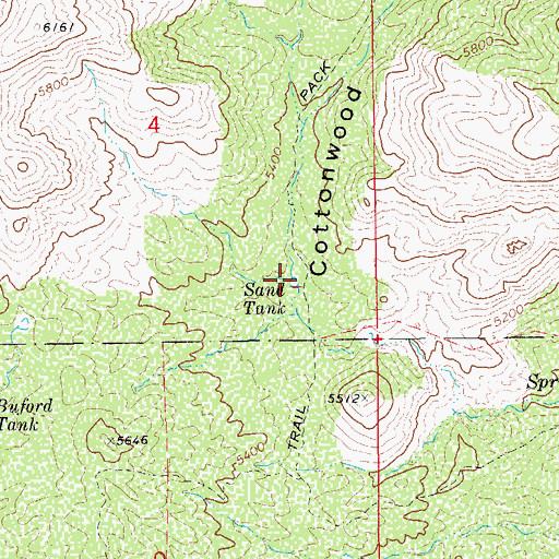Topographic Map of Sand Tank, AZ