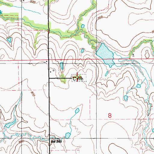Topographic Map of Addington Cemetery, OK